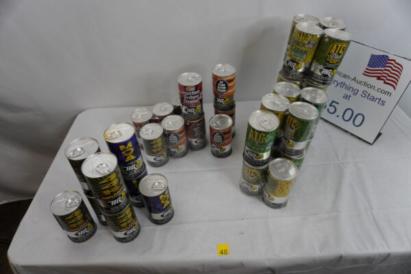 41 Misc cans of fuel injector cleaner, power enhance and trans cleaner trans Cond, air intake cleaner, MOA oil treatment
