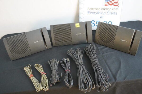3 Bose surround speakers with wires "v300" 50 watt 4-ohms