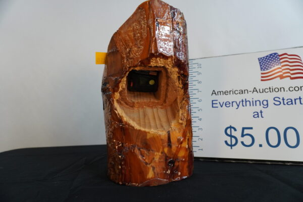 hand carved train clock with people as the hour marks - Image 2