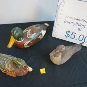 3 wooden ducks