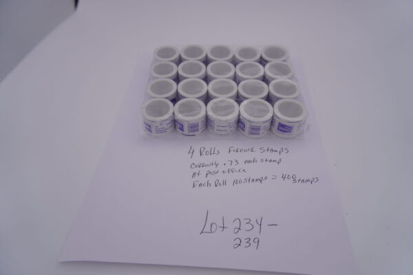 4 rolls (400 total) of "Forever 1st class stamps" never opened till just now to take pic