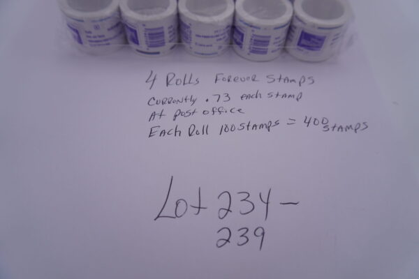 4 rolls (400 total) of "Forever 1st class stamps" never opened till just now to take pic - Image 2