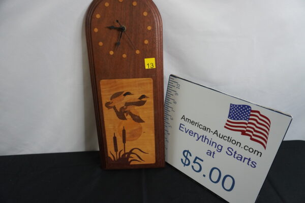 Wooden duck clock