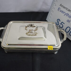 Anchor Hocking serving try Glass/metal just BEAUTIFUL