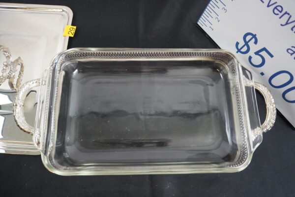 Anchor Hocking serving try Glass/metal just BEAUTIFUL - Image 2