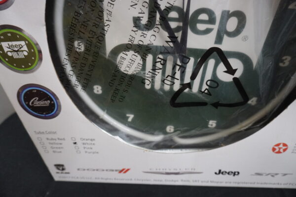 JEEP led clock in the box approx 14" tall 120v or batt - Image 2