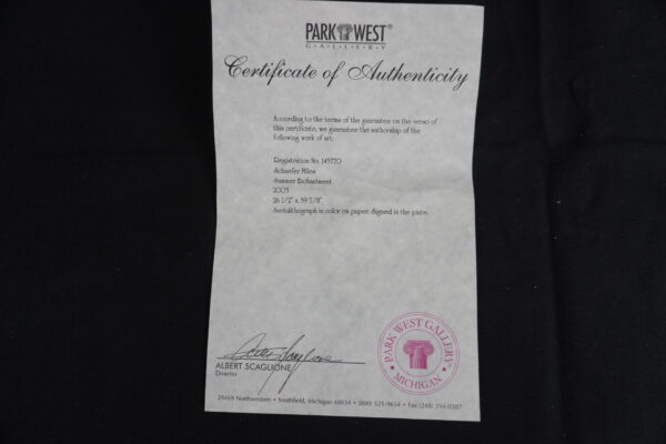 48"x34" Rose Garden picture. Certificate of Authentication on back - Image 2
