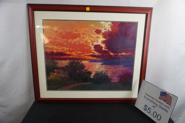 Beautiful OCEAN/SUN picture 41'x34" Certificate of Authenticity on back