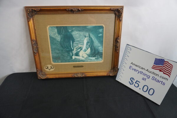 23"x19" Well known artist Patsi Wolfe (signed on front) (signed on back twice)"A mothers love"