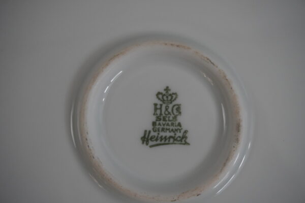 13" H&C Selb Bavaria Germany Heinrich plate incredible gold trim with long stem candles - Image 2