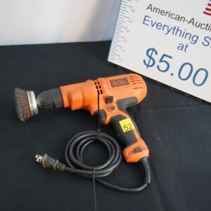 Black and Decker 3/8 120v drill with wire brush