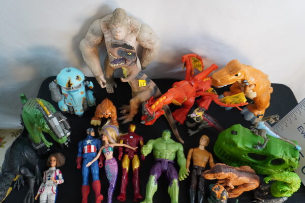 Approx 22 dinosaur/hero/ misc. toys these are quite big dinosaurs!! Surprise a kid today!! - Image 2