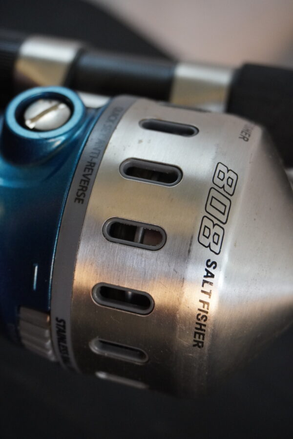 Zebco 808 "salt fisher" 9' rod Shakespeare stainless bearing