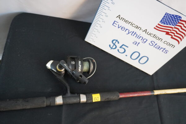 "Alpha" open face reel and rod 8'