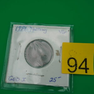 1721 DEO I Farthing VG coin  yes 1721
