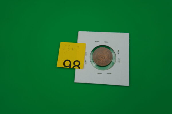 1958 D red error wheat penney "L" on the rim - Image 3