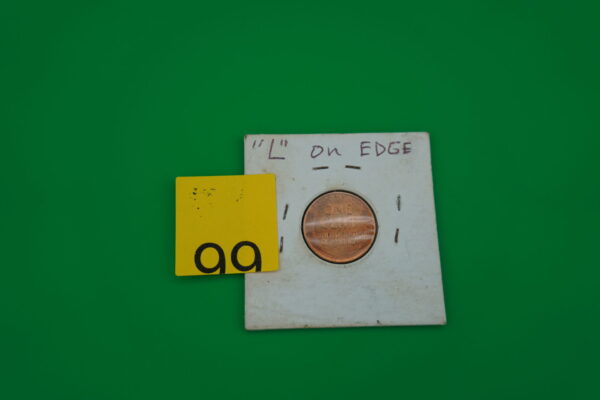 1956 D red error wheat penny "L" on rim - Image 3