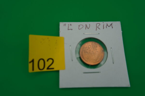 1953 D red error wheat penny "L" on rim - Image 3